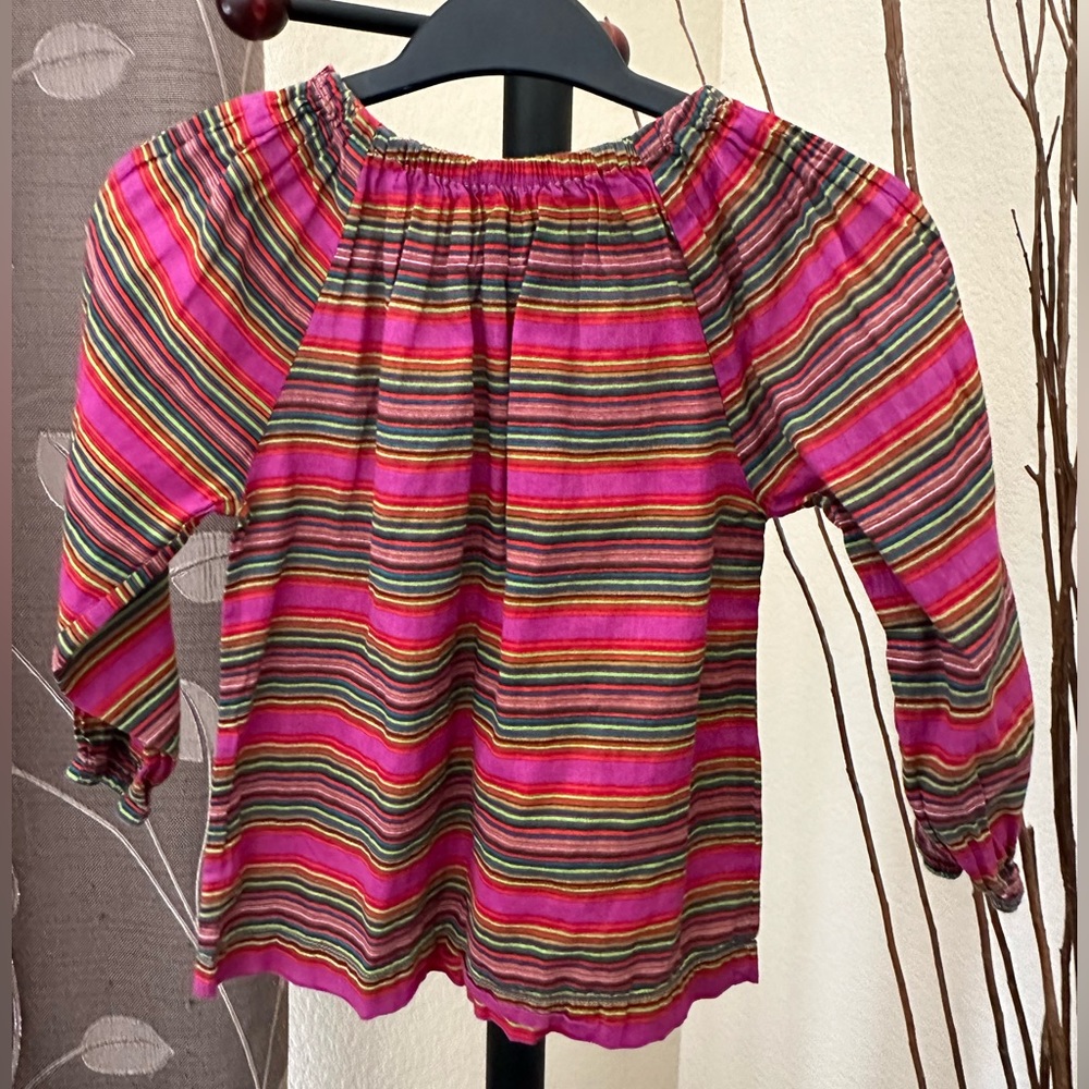 Peek | Peasant blouse | Girls M (6-7) | Mulitcolor stripes